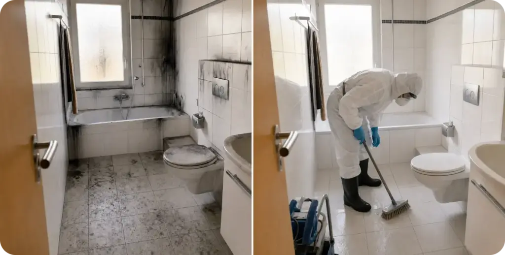Brandschaden Reinigung im Wohngebäude