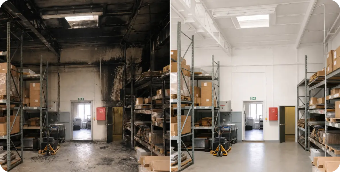 Professionelle Entfernung von Ruß und Rauchschäden